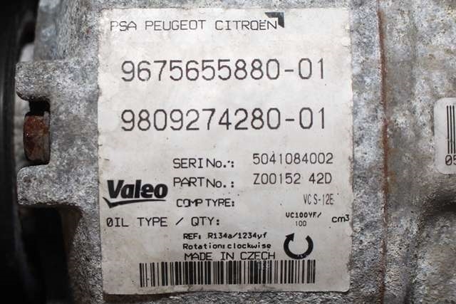 Aircondition kompressor til Peugeot 308 2013-2021 (Type II) (PEUGEOT|96 756558 80|)