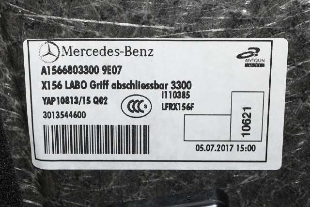 Bagasjerom teppe/gulvplate til Mercedes GLA 2014-2020 (X156) (X156) (MERCEDES|A 156 680 33 00|)