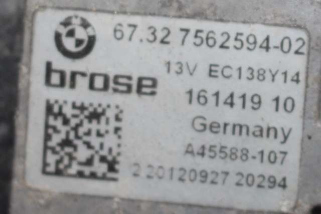 Kjølevifte til BMW X3 2010-2017 (F25) (F25) (BROSE|161419 10|67.32-7 562 594|)