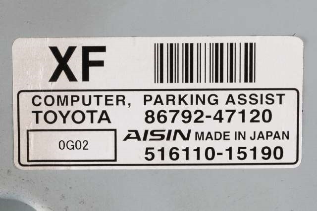 Styreenhet parkering til Toyota Prius 2009-2016 (Type III) (COMBI) (COMBI) (TOYOTA|86792-47120|)