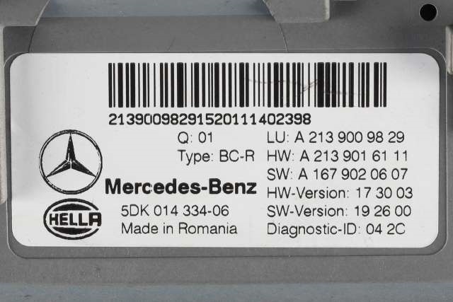 Styreenhet (SAM - Signal Acquisition Module) til Mercedes E-Klasse 2016-2023 (W213) (W213) (HELLA|5DK 014 334-06|A 213 900 98 29|)