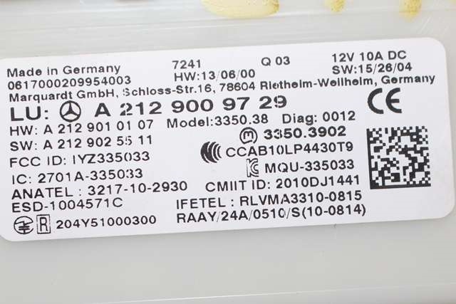 Styreenhet nøkkelfri/keyless til Mercedes GLA 2014-2020 (X156) (X156) (MERCEDES|A 212 900 97 29|)