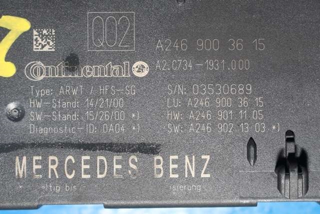 Styreenhet elektrisk bakluke til Mercedes GLA 2014-2020 (X156) (X156) (MERCEDES|A 246 900 36 15|)