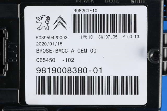 Styreenhet elektrisk bakluke til Citroën C5, Aircross 2019-->>  (CITROEN|98 190083 80|)