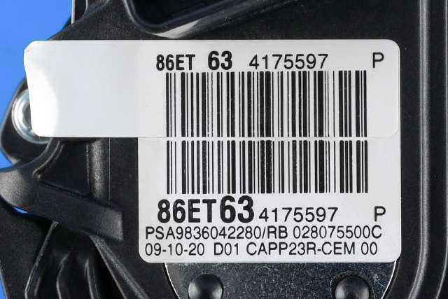 Pedal gass til Citroën Berlingo 2019-->> (Type III)  (CITROEN|98 360422 80|)