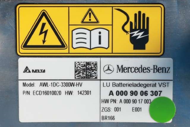 Batterilader (OBC - On Board Charger) til Mercedes GLE 2015-2018 (Fase 2) (W166) (W166) (MERCEDES|A 000 900 63 07|)