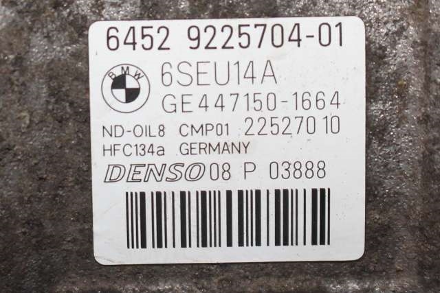 Aircondition kompressor til BMW X3 2010-2017 (F25) (F25) (DENSO|447150-1664|64.52-9 225 704|)