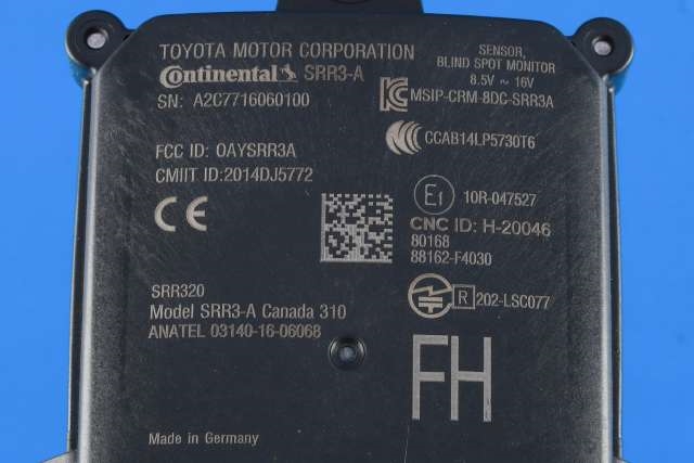 Sensor blindsone til Toyota C-HR 2016-->>  (TOYOTA|88162-F4030|)
