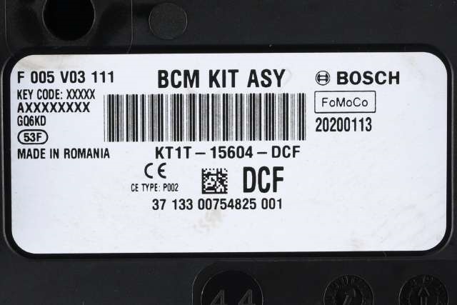 Styreenhet comfort (BCM) til Ford Transit Connect 2018-->> Type II, Fase 2 (FORD|KT1T-15604-DCF|)