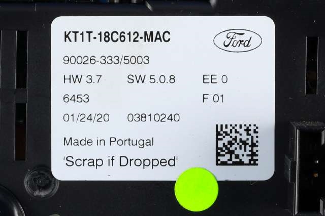 Varmeapparat betjening til Ford Transit Connect 2018-->> Type II, Fase 2  (FORD|KT1T-18C612-MAC|)