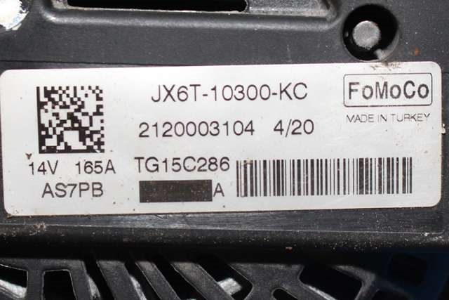 Dynamo diesel til Ford Transit Connect 2018-->> Type II, Fase 2  (FORD|JX6T-10300-KC|)