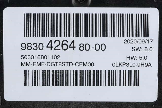 Bilstereo navigasjon skjerm til Peugeot Partner 2019-->> (Type III)  (PEUGEOT|98 304264 80|)