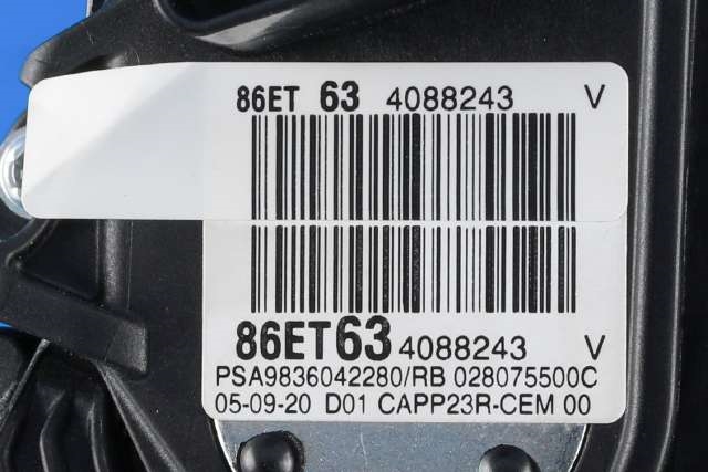 Pedal gass til Peugeot Partner 2019-->> (Type III) (PEUGEOT|98 360422 80|)