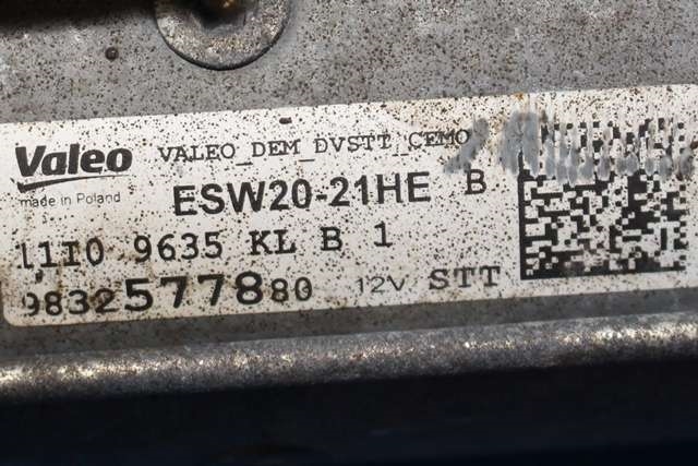 Starter diesel til Peugeot Partner 2019-->> (Type III) (VALEO|ESW20-21HE|98 325778 80|)