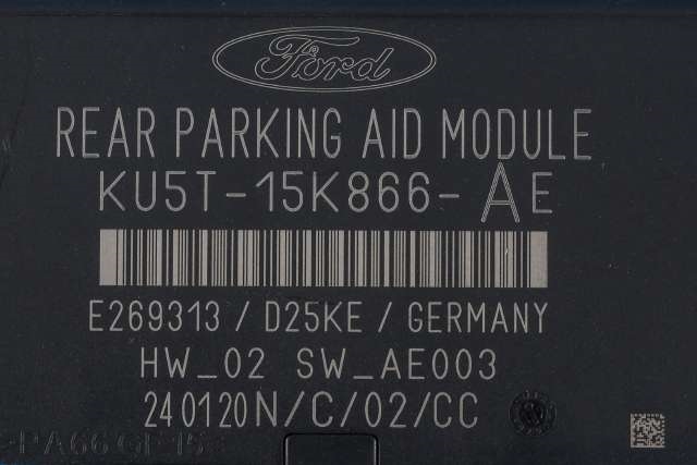 Styreenhet parkering til Ford Transit Connect 2018-->> Type II, Fase 2  (FORD|KU5T-15K866-AE|)