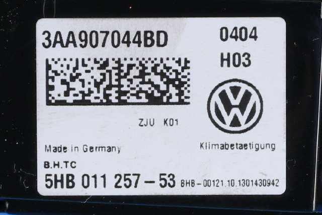 Varmeapparat betjening til VW Touran 2010-2015 (Type I, Fase 3) (HELLA|5HB 011 257-53|3AA 907 044 BD|)