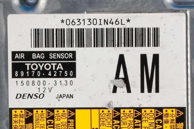 Styreenhet airbag hovedsensor til Toyota RAV4 2013-2015 (Type IV, Fase 1)  (DENSO|150800-3130|89170-42750|)