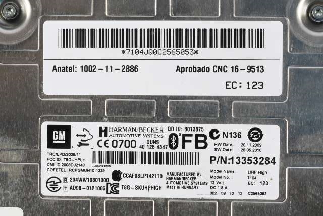 Styreenhet bluetooth til Opel Zafira Tourer 2012-2018  (GM|13 353 284|)