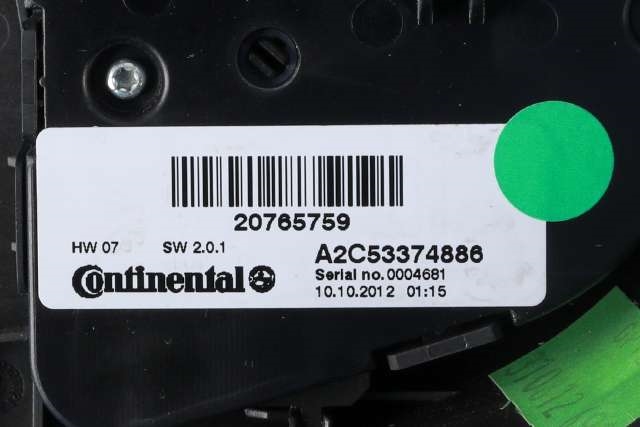 Varmeapparat betjening til Opel Zafira Tourer 2012-2018  (GM|20 765 759|)