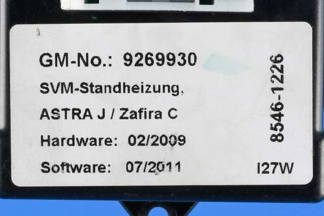 Styreenhet diverse til Opel Zafira Tourer 2012-2018 (GM|9269930|)