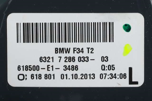 Baklykt venstre indre til BMW 3-Serie 2012-2018 (F30/F31/F34) (F30/F31/F34) (BMW|7 286 033|)