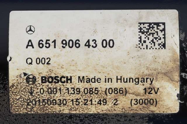 Starter diesel til Mercedes Vito 2014-->> (W447) (W447) (BOSCH|0 001 139 085|A 651 906 43 00|)