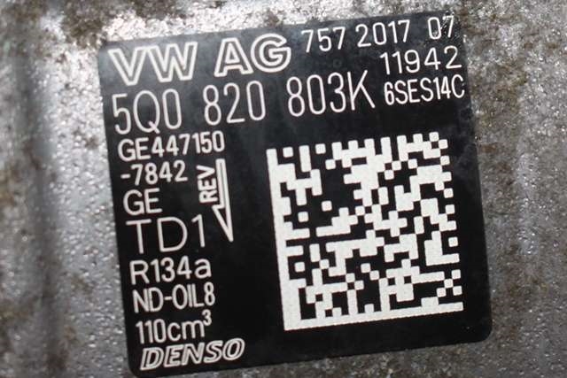 Aircondition kompressor til VW Transporter / Caravelle 2015-2019 (T6) (T6) (DENSO|447150-7842|5Q0 820 803 K.|)