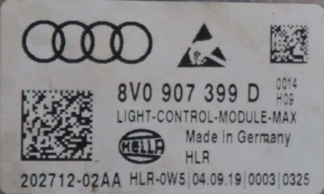 Styreenhet xenon/ballast til VW e-Golf 2017-2020 (Fase 2) (VAG|8V0 907 399 D|)