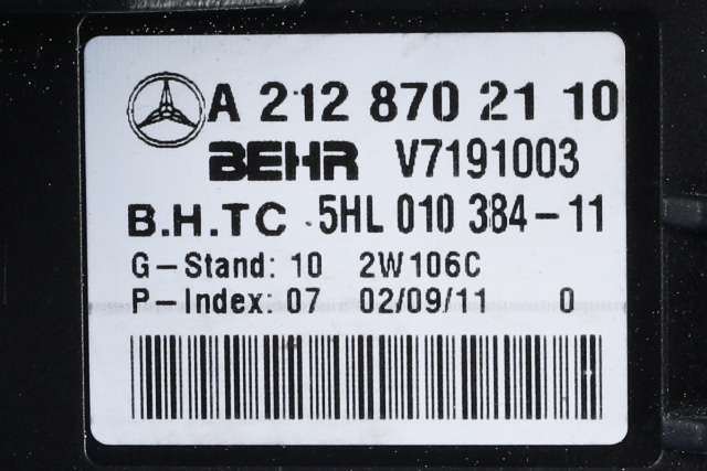 Varmeapparat motor til Mercedes E-Klasse 2009-2013 (Fase 1) (W212) (W212) 
