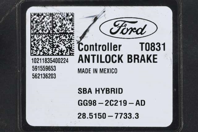ABS sentral til Ford Mondeo 2019-->> (Type V, Fase 2) (FORD|GG98-2C555-AD|)