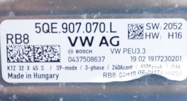 Inverter elbil til VW e-Golf 2017-2020 (Fase 2) (VAG|5QE 907 070 L|)