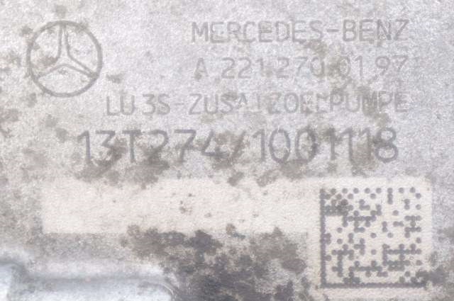 Motorrom diverse til Mercedes E-Klasse 2013-2016 (Fase 2) (W212) (W212) (MERCEDES|A 221 270 01 97|)
