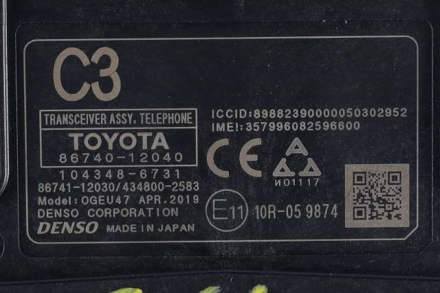 Styreenhet diverse til Toyota Corolla 2019-->>  (TOYOTA|86740-12040|)