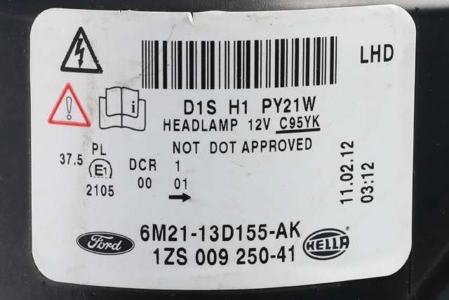 Frontlykt høyre xenon til Ford S-Max 2010-2015 (Type I, Fase 2) (FORD|6M21-13D154-AK|)