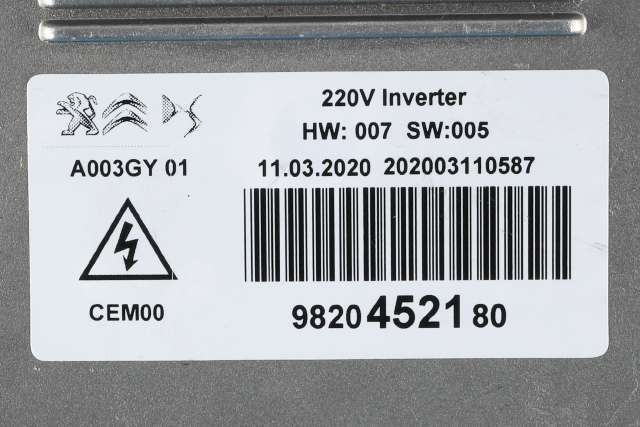 Styreenhet diverse til Toyota Proace City 2020-->>  (PSA|98 204521 80|)
