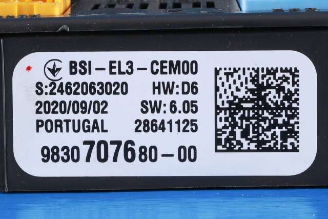 Styreenhet diverse til Toyota Proace City 2020-->> (PSA|98 307076 80-00|)