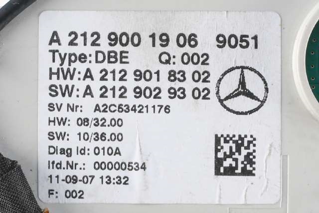 Taklyspanel til Mercedes E-Klasse 2009-2013 (Fase 1) (W212) (W212) (MERCEDES|A 212 900 19 06|)