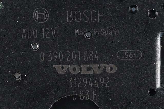 Viskermotor bakrute til Volvo V60/V60 CC 2013-2018 (Type I, Fase 2)  (BOSCH|0 390 201 884|31294492|)