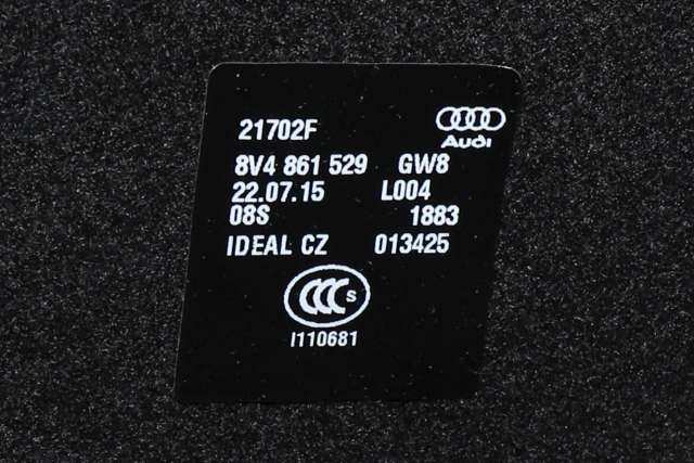 Bagasjerom teppe/gulvplate til Audi A3 2012-2016 (Type III, Fase 1) (VAG|8V4 861 529|)