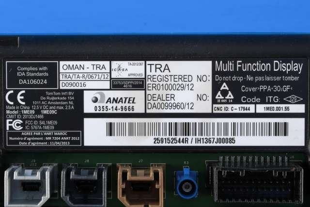 Bilstereo navigasjon skjerm til Renault Zoe 2013-2019 (Fase 1)  (RENAULT|2591 52544R|)
