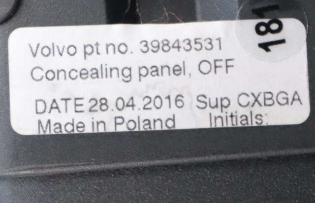 Bagasjerom rollon til Volvo V60/V60 CC 2013-2018 (Type I, Fase 2)  (VOLVO|39843531|)