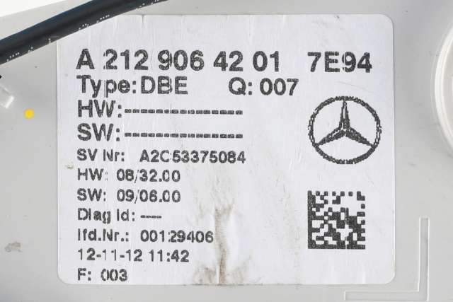 Taklyspanel til Mercedes E-Klasse 2009-2013 (Fase 1) (W212) (W212) (MERCEDES|A 212 906 42 01|)