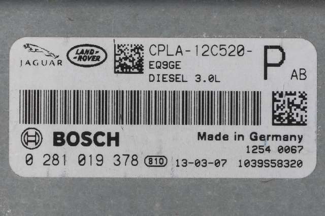 Styreenhet motor til Land Rover Range Rover 2013-->> (Type IV)  (BOSCH|0 281 019 378|CPLA-12C520-PAB|)
