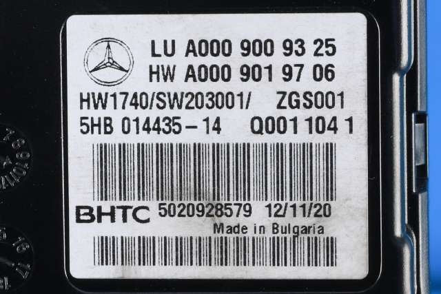 Styreenhet klima/aircondition til Mercedes E-Klasse 2016-2023 (W213) (W213) (HELLA|5HB 014 435-14|A 000 900 93 25|)