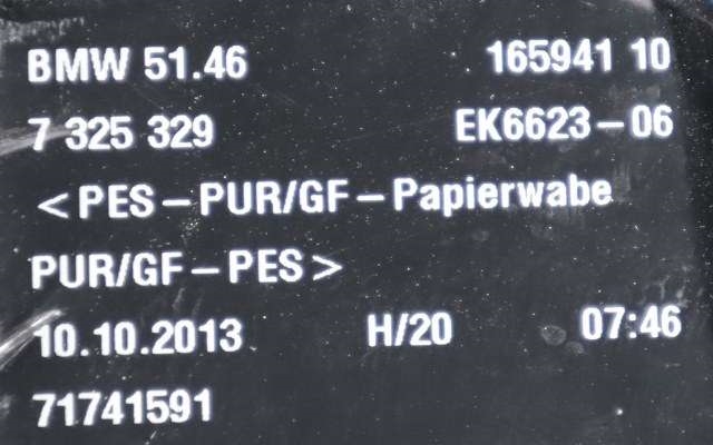 Hattehylle til BMW 3-Serie 2012-2018 (F30/F31/F34) (F30/F31/F34) (BMW|51.46-7 325 329|)