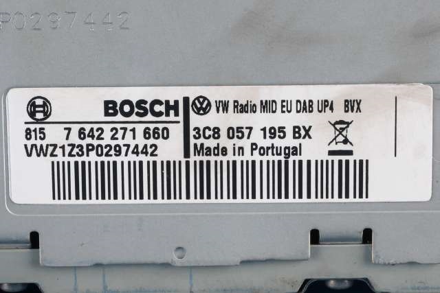 Bilstereo, med DAB til VW Passat 2011-2015 (B7) (B7) (VAG|3C8 057 195 BX|)