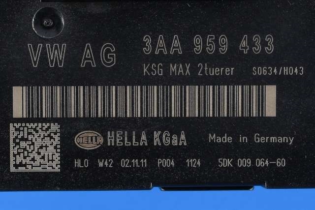 Styreenhet nøkkelfri/keyless til VW Passat 2011-2015 (B7) (B7) (VAG|3AA 959 433|)