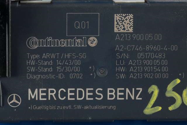 Baklukeåpner motor til Mercedes E-Klasse 2016-2023 (W213) (W213) (BOSCH|0 390 204 178|A 213 900 05 00|)