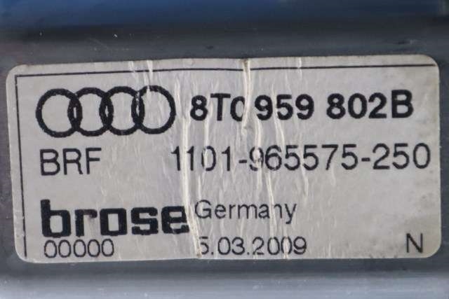 Ruteheis, kun motor, høyre til Audi A5 2007-2016 (Type I)  (VAG|8T0 959 802 B|)
