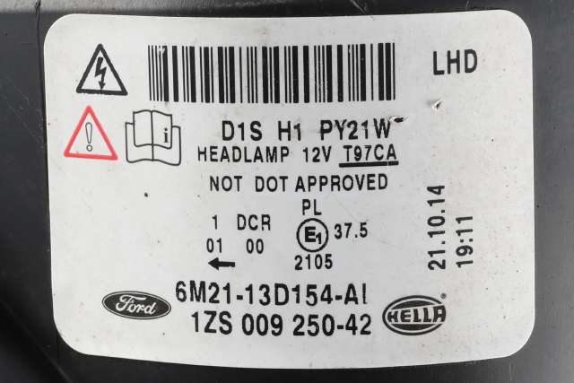 Frontlykt høyre xenon til Ford S-Max 2010-2015 (Type I, Fase 2)  (FORD|6M21-13D154-AL|)